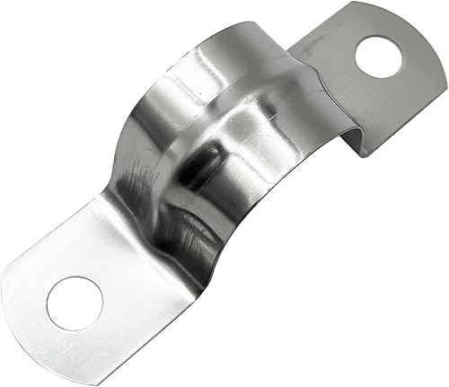 50 piezas de tubo rígido de acero inoxidable con dos agujeros en forma de U para tarjeta de tubería de acero inoxidable 304 clips de tensión de