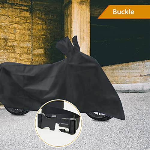 Image of All Weather Protection Scooty Bike Cover for Pulsar 150 Large - Anti UV - Dustproof - Polyester Top of The Line Scooty Cover Black