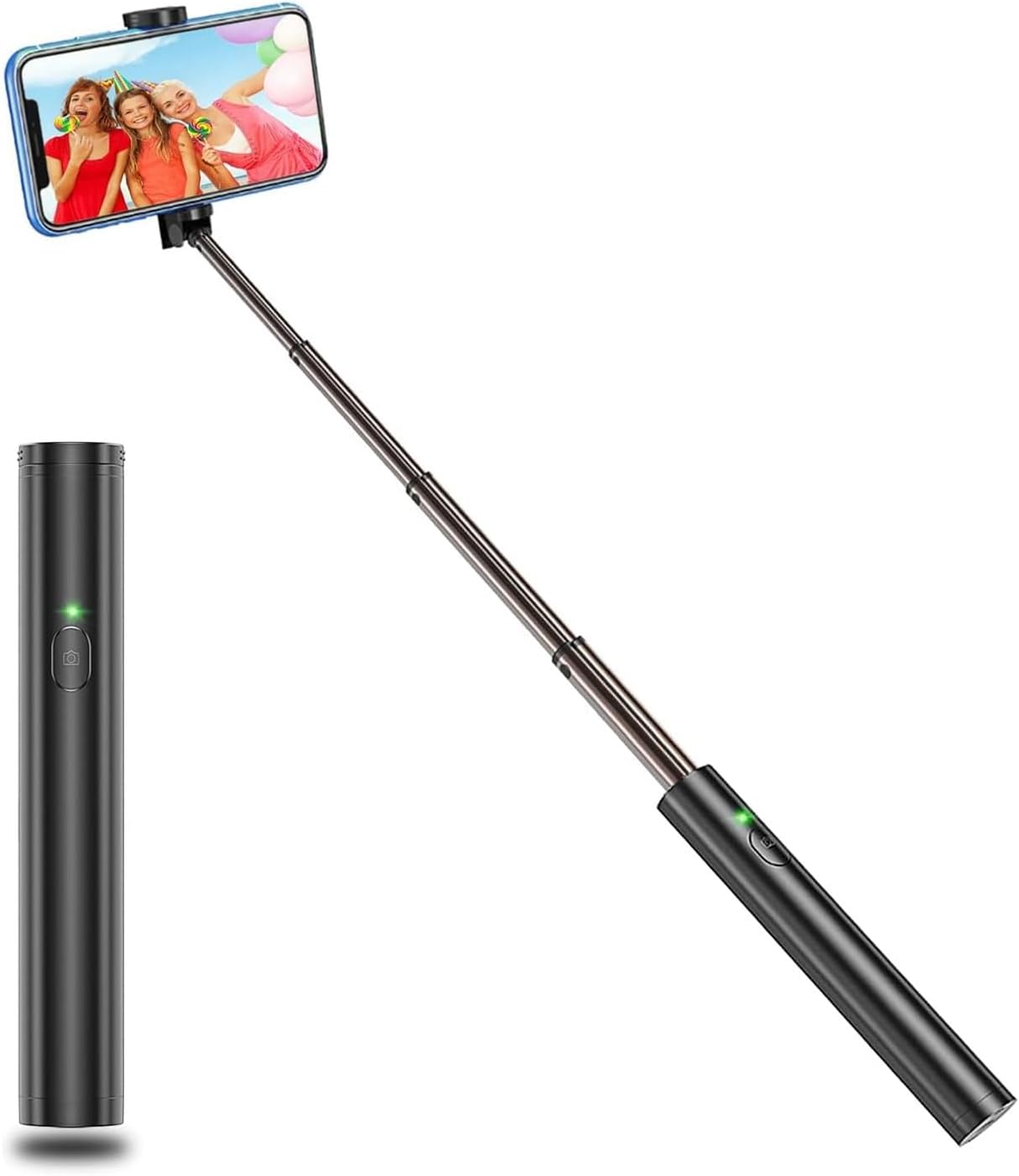 Selfie Stick Wireless Compatible with OnePlus 15/15R - Lightweight Aluminum Remote Shutter Self-Portrait Extendable Compact
