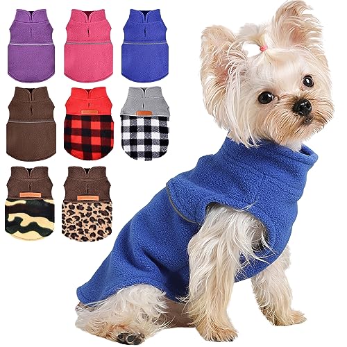 Small Dog Clothes Chihuahua Fleece Clothes Xxs~S Winter Warm Puppy Sweaters Boys Girls Tiny Dog Outfits For Teacup Yorkie Puppies Extra Small Breed Costume (Small Bust 13.38") #TOP14
