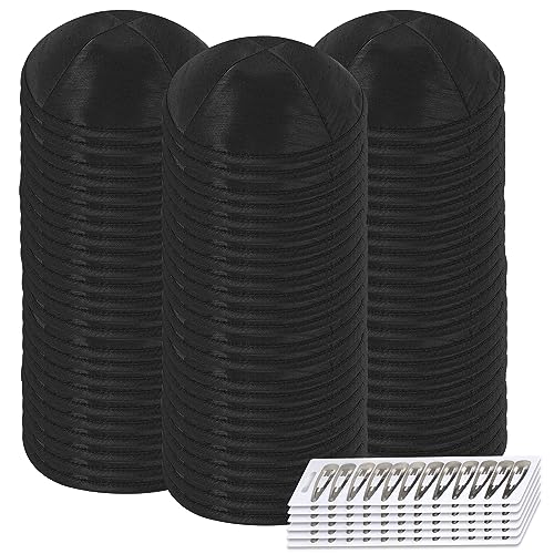 Image of Zion Judaica Deluxe Raw Silk Kippot Bulk Packs or Single Kippah Includes Free Clips