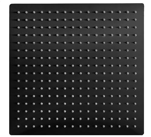 Hoimpro H_FSH_00002_01_BL_SQUARE 12 Inch Square Rain Shower Head, Large Waterfall Rainfall Showerhead cover