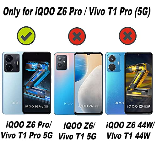 Image of COVERBLACK Soft Rubber Back Cover Compatible Model for Vivo V2151 / T1Pro /IQOO Z6Pro 5G - Transparent