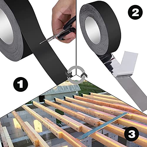 Ubyyddo Joist Tape For Decking, Butyl Joist Tape Deck Joist Flashing Tape- Waterproof & Weatherproof 1 5/8" X 50' 2Pcs #TOP2