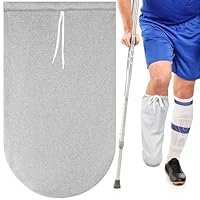 Max Shape Capa de gesso de perna lavável, meia de joelho ajustável para homens e mulheres, cobertura média curta para pés, Cinza, Tamanho Único
