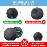 Cozycase Echo Dot 5th Gen Wall Mount - Space Saving Bracket Accessories, Black - Image 2