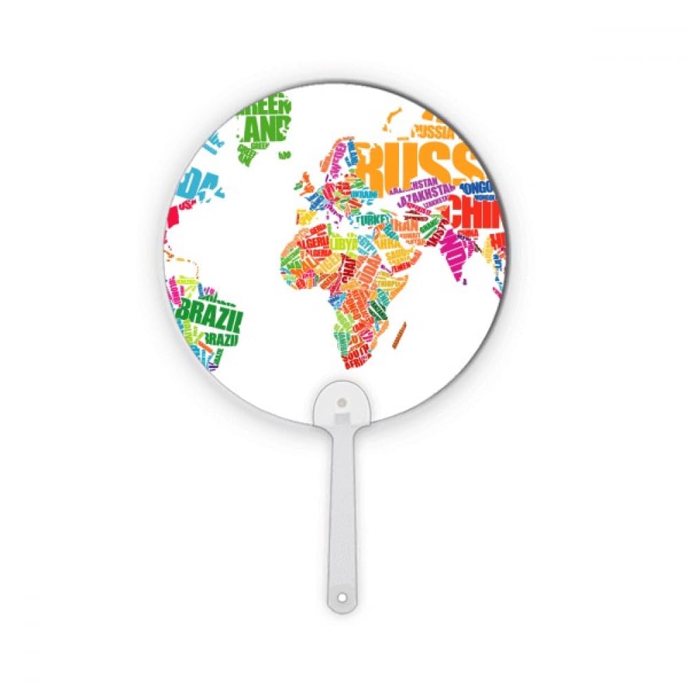 Carte du monde nom pays no/no décoration artisanale ronde en plastique