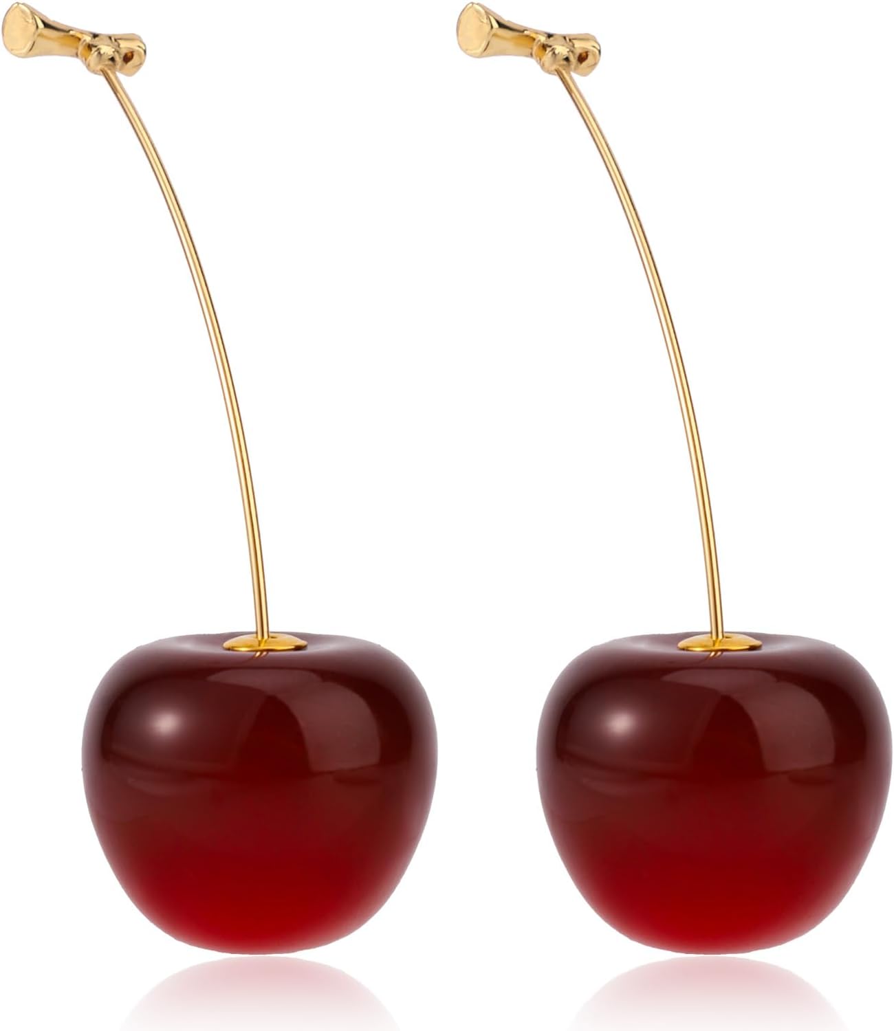 Cherry Earrings for Women, Cute 3d Red Cherry Jewelry Unique Fruit Charm Jewelry Sweet & Lovely Drop Earrings for Women Everyday Wear