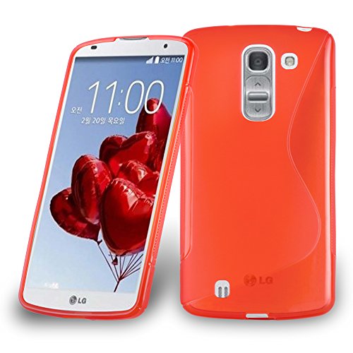 Cadorabo Case Compatible with LG Optimus G PRO 2 in Candy Apple RED - Shockproof and Scratch Resistant TPU Silicone Cover - Ultra Slim Protective Gel Shell Bumper Back Skin