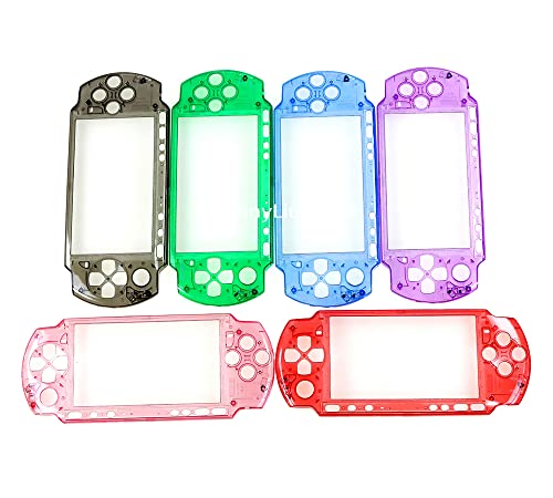 Clear Front Faceplate Shell Case Cover Proctector Replacement for PSP3000 PSP 3000 Transparent top Front Cover (Clear Pink)