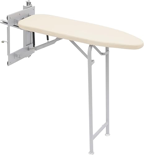 Miniatura 10 de Tabla de planchar plegable giratoria de 180° para armario, tabla de planchar deslizante, ahorro de espacio, resistente al calor para el hogar y