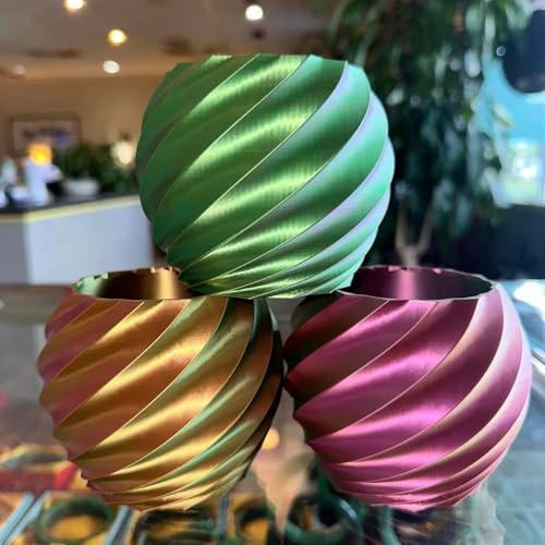 Image of Kingroon Tricolor PLA Filament, Dualcolor Silk PLA Filament, Multicolor 3D Printer Filament, 1.75 mm, Dimensional Accuracy + /- 0.03 mm, 16kg Spool(35.2lbs) 16 Rolls, 16 Different Multicolor Filaments