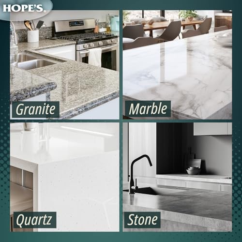 Image of HOPE'S Perfect Granite & Marble Countertop Cleaner, Stain Remover and Polish, Streak-Free, Ammonia-Free, 22 Ounce, Pack of 2