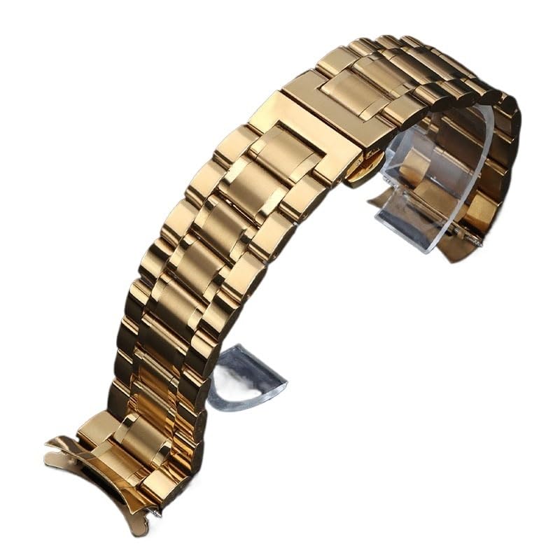 Bracelet de montre acier inoxydable incurvé 20mm 22mm universel en métal maillon