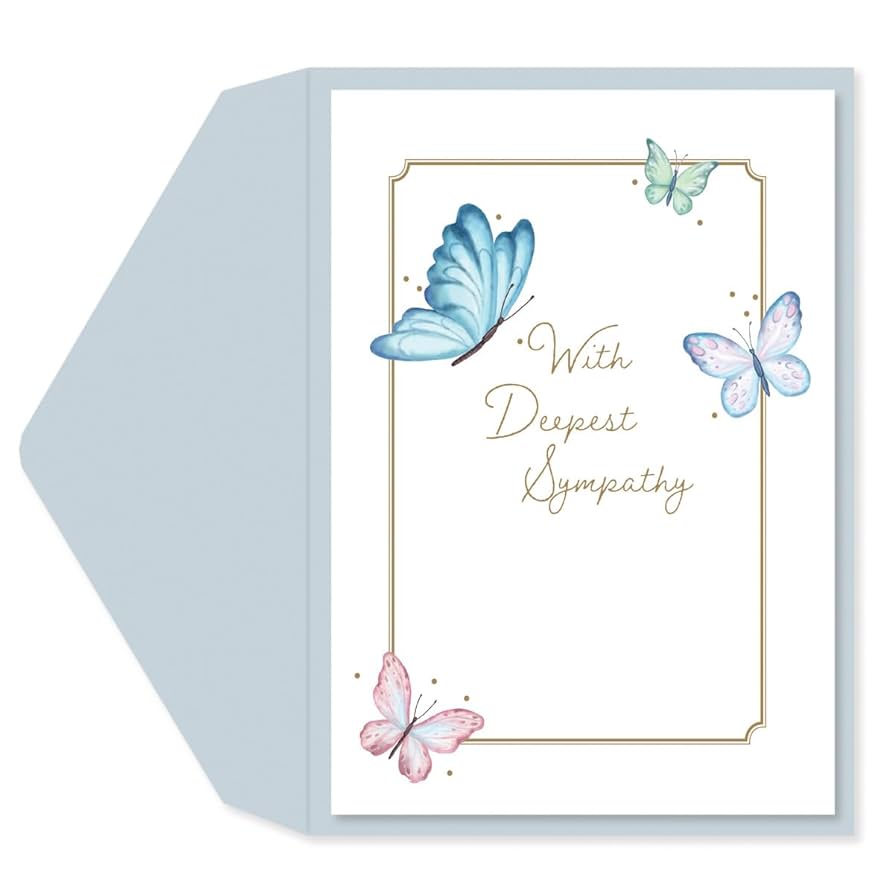 Amazon.com : Graphique Butterflies Sympathy Card, Condolence