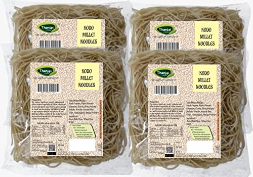 Image of Thanjai Natural Kodo Millet Noodles 180 Grams X 4 (720 Grams) of Homemade Natural Noodles (No Preservatives, No Chemicals, No Artificial Extract)