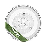 Gemroom 315mm Microwave Turntable Compatible with Panasonic 12570000008334, 315 mm Replacement Microwave Glass Plate for Frigidaire 5304509437
