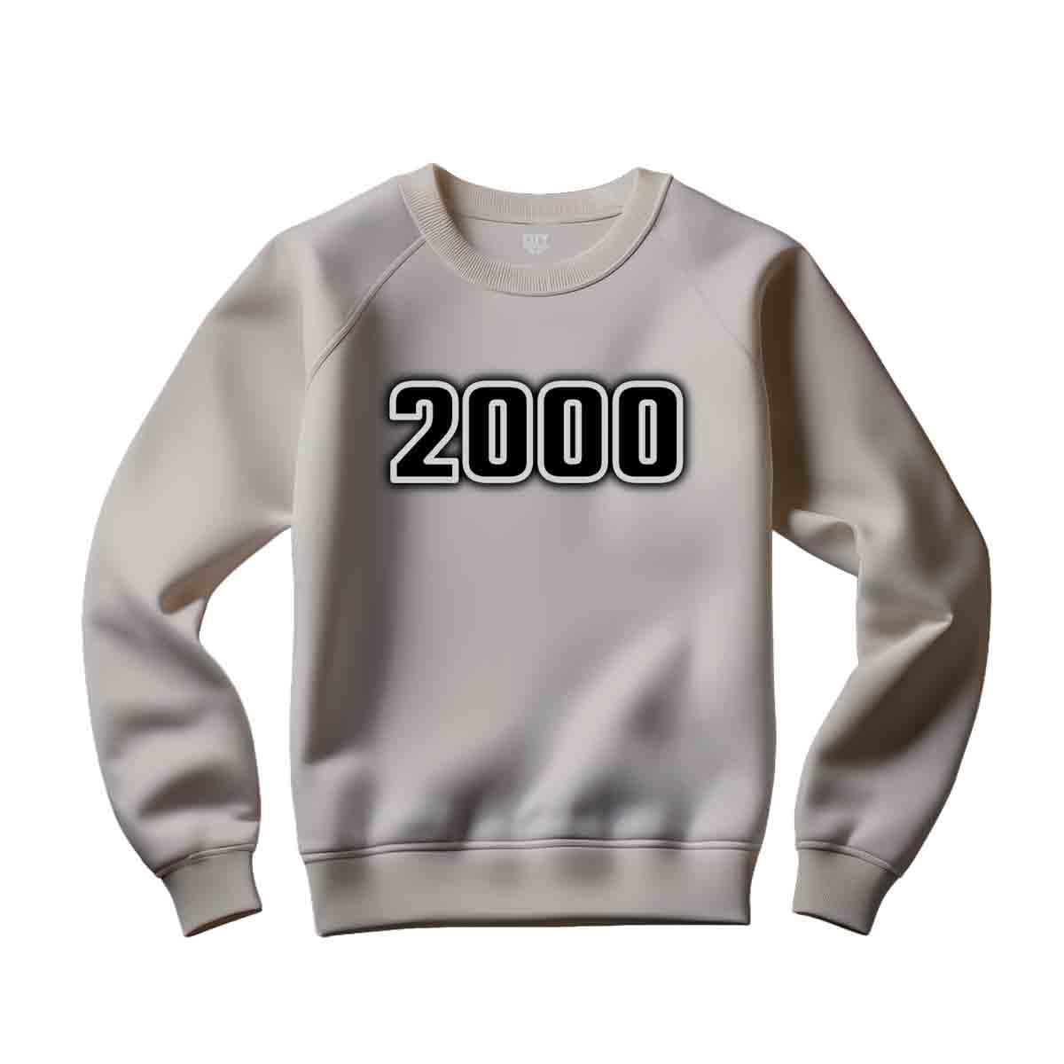 Sweatshirt 2000 Year gris chiné de qualité supérieure et durable