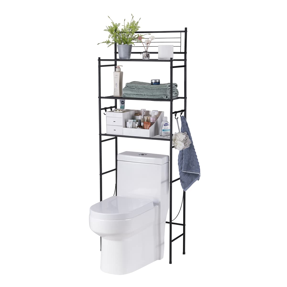 Mesita De Noche EUGAD Blanca - 40x40x43.5 Cm, Con 2 Estantes - Para Dormitorio, Salón, Mesa Auxiliar, Capacidad 30 Kg