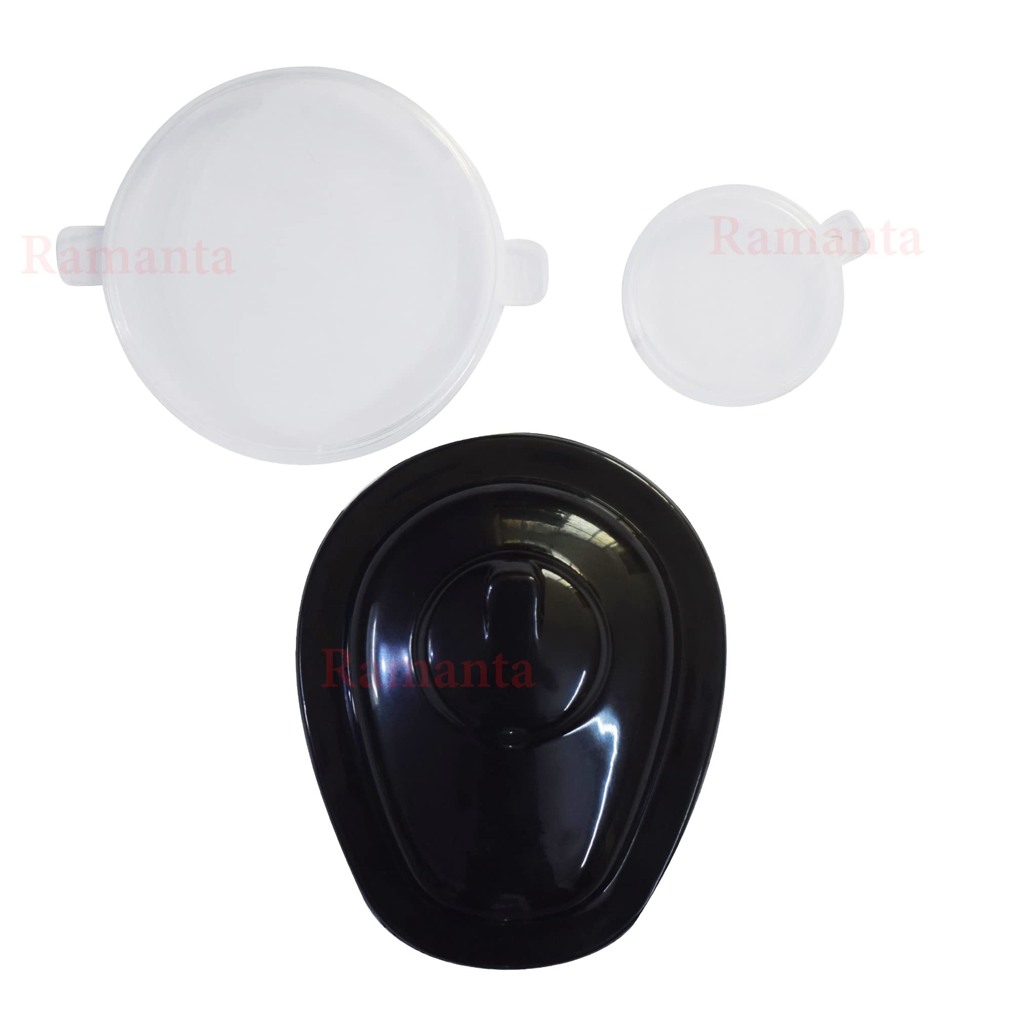 Ramanta Plastic Monsoon Kit for Classic Dashboard Screen Protector Speedometer Cover/Cap and Petrol Tank Cover Compatible with Classic 350/500 CC, BS-4 (Set of 3, Black and White)