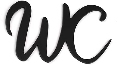 Toilet Sign, Toilet Door Sign, Self-Adhesive, Toilet Sticker 15 x 10 cm, Toilet Sign, Self-Adhesive Toilet Sticker Door, Toilet Decoration for Toilet Door (Black)