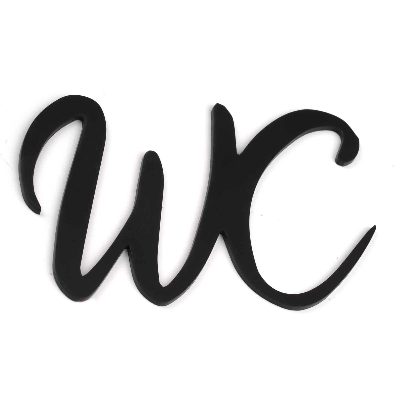 wc Schild Selbstklebend, WC-Türschild 15 * 10 cm, Aufkleber für Toilettentür (Schwarz)