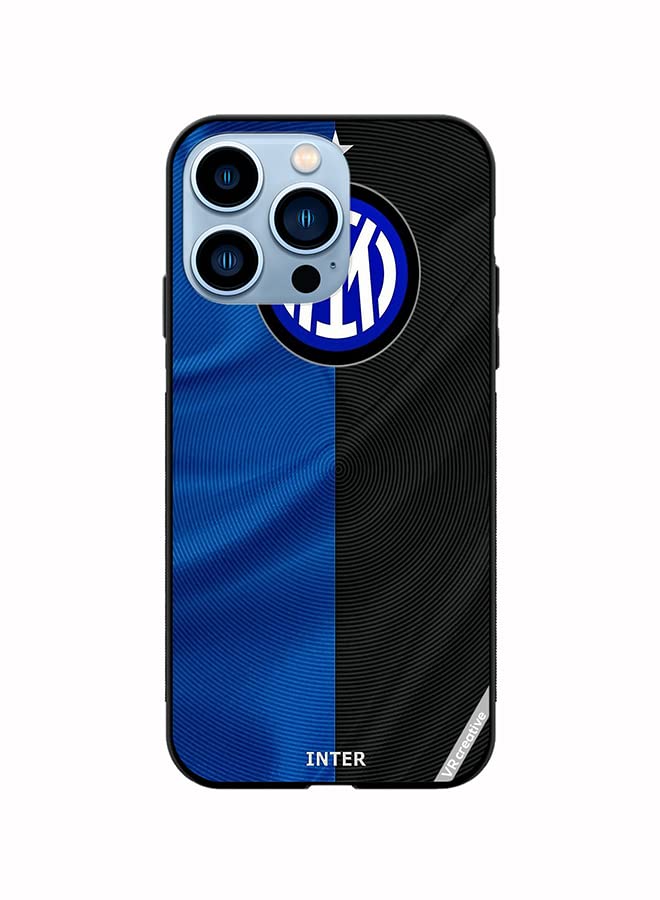 VR Creative Protective Case Cover For Apple Iphone 14 Pro Inter Milan Logo Design Multicolour