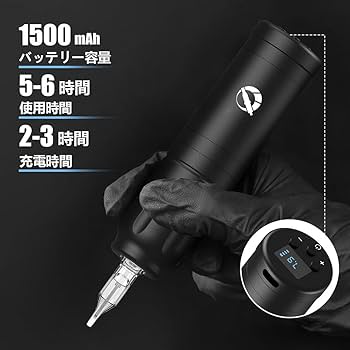 タトゥーマシーン Amazon | KLOWERタトゥーキット 電動 タトゥーマシン 1500mAh