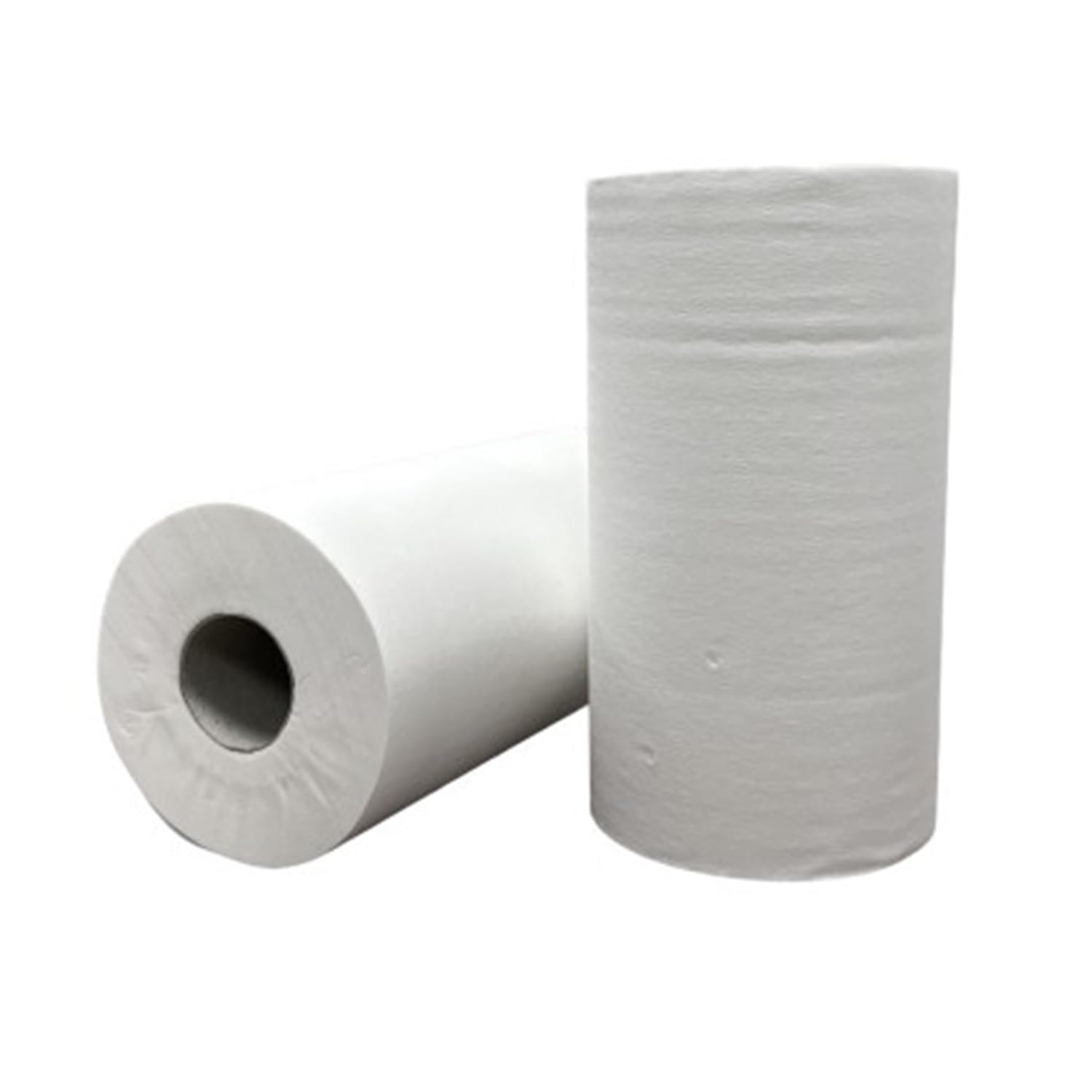 Papel Secamanos Mini Mecha 12 Rollos Doble Capa Pasta Lisa Extra. Calidad Pura Celulosa
