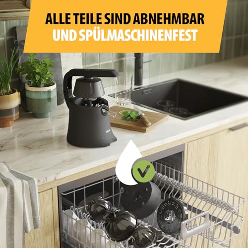 Tristar Zitruspresse | Spülmaschinenfeste Teile | 2 Presskegel | Benutzerfreundlicher Presshebel | Fruchtfleischfilter | Direktservice… – Ansicht 4
