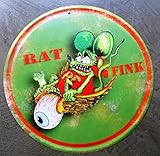  hotrodspirit - Plaque Decorative Rat Fink Oeil aillé 30cm tole Ronde Kustom Kulture Eyeball
