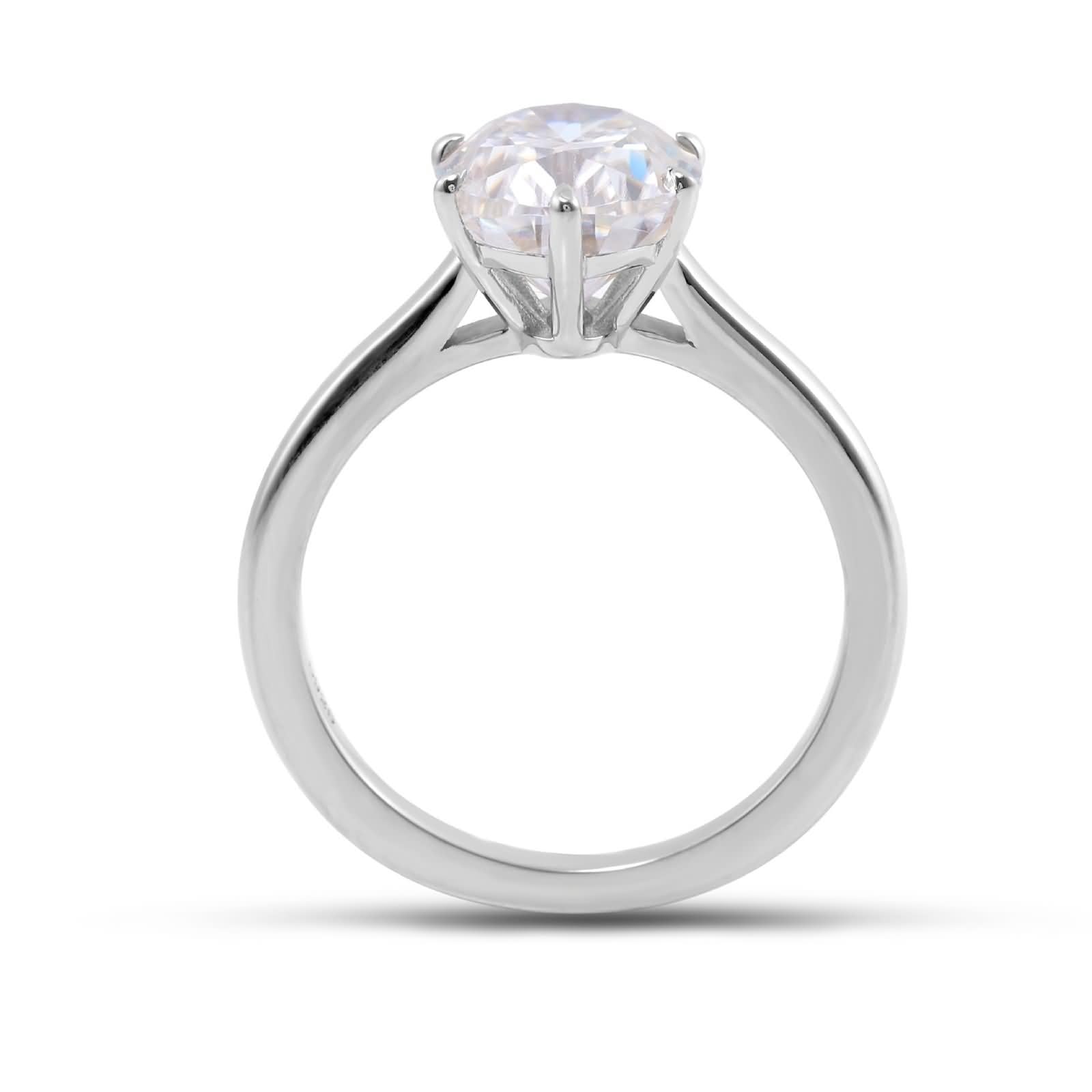 Wycian Pierścienie obietnicy 9K pierścionek 9K Moissanite 6 pazurów samotny owalny z moissanitem rozmiar H 1/2 moda dla kobiet biżuteria noworoczna