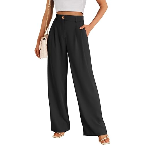 LILLUSORY Wide Leg Dress Pants Women's High Waisted Dressy Trousers