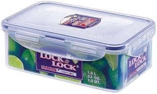 Lock & Lock Stackable Airtight Container Rectangular 1L Pack of 3 - HPL817