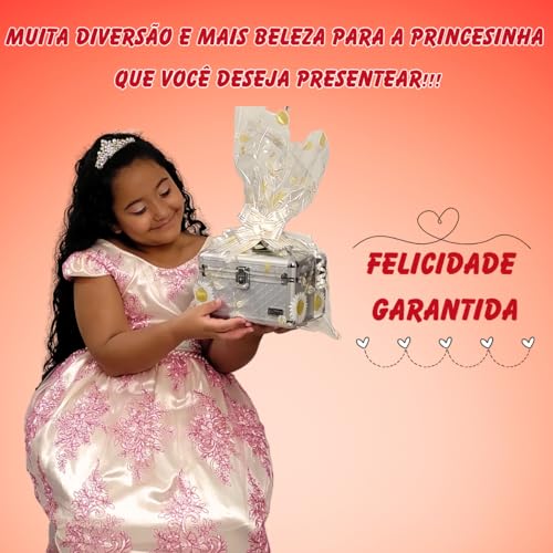 Maleta de maquiagem criança lindo presente infantil top