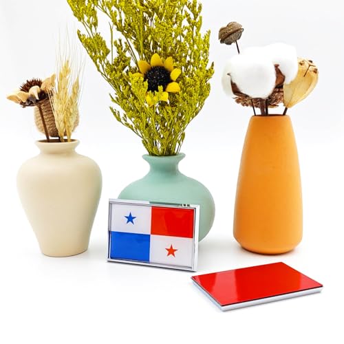 Image of Panama Flag Sticker Emblem Panamanian Decal Car Chrome Flags, 2 Pack, 3 x 2 inches