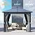 GARTOO 9.5'x9.5' Outdoor Hardtop Gazebo, Patio Gazebo with Translucent Roof, Polycarbonate Top Metal Frame Garden Tent with Breathable Mesh and Privacy Curtains for Patio Lawn Garden Backyard, Gray
