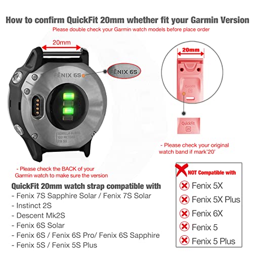 YOOSIDE per Garmin Fenix 5S/Fenix 6S Cinturino, in...