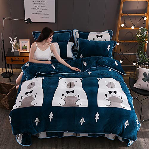 Housse de couette d'hiver rose pour lit double enfants et chambre parentale