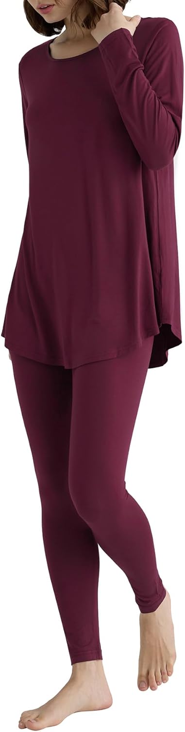 Latuza Women's Viscose Tunic Pajamas Leggings Lounge Set