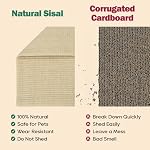 Zakkart Cat Sisal Scratching Bed Hammock, 2-in-1 Cat Scratcher & Lounging Bed, 100% Natural Sisal Mat, Solid Wood Frame, Cat Furniture Protector (Medium, Dark Stained) - Image 3