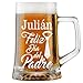 Jarra de Cerveza Personalizada Día del Padre FELIZ DÍA PADRE Regalo Grabado y Personalizado para Hombre o Mujer Obsequio Celebraciones Cumpleaños Aniversarios Día del Padre