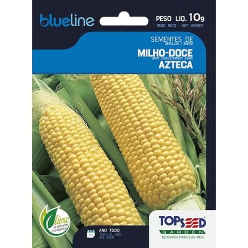 Sementes de Milho-Doce Azteca Blue Line 10g Topseed Garden