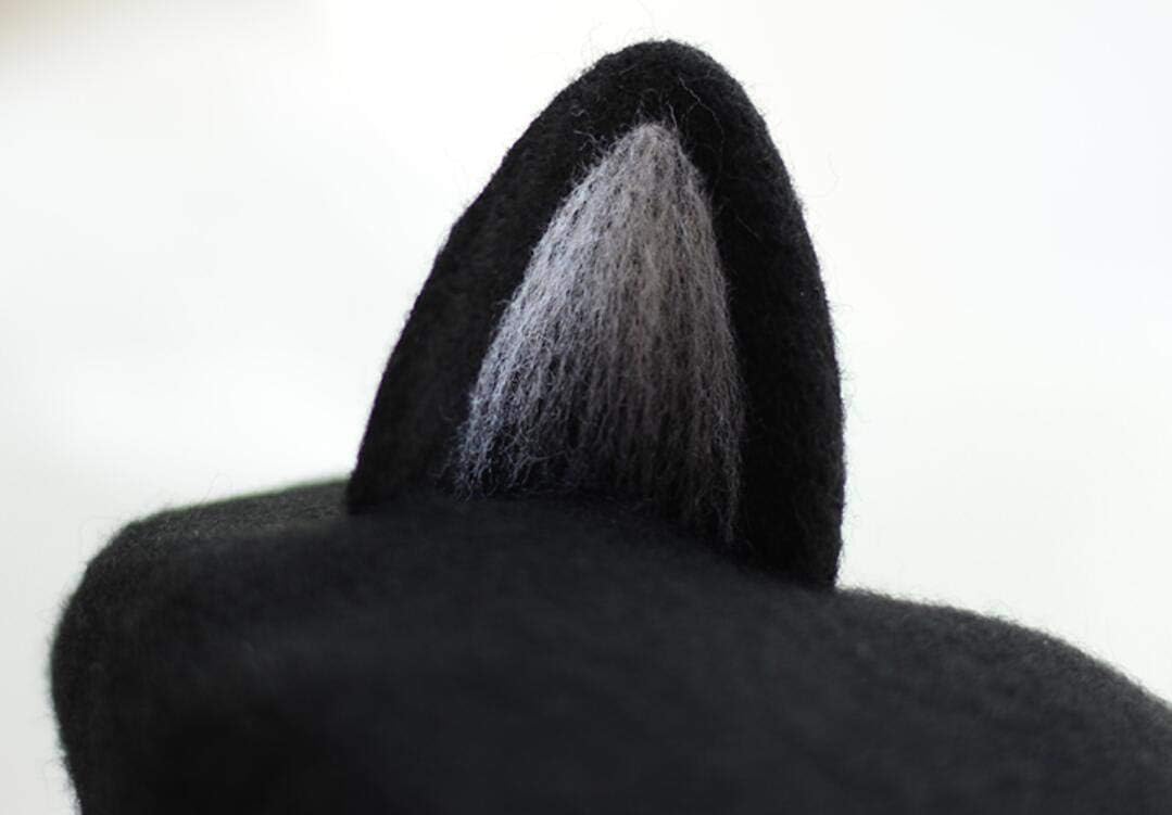 Lovely Black Cat Beret Kawaii Black Hat Funny Artist Painter Women Wool Cap for Women Vintage Artist Cap Accessories