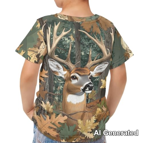 Image of Xhuibop Kids T Shirts for Boys Size 3-16 Girls Short Sleeve Sportswear Active Tops