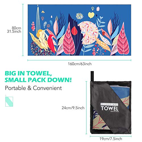 AGPTEK Telo da Mare Microfibia per la Spiaggia