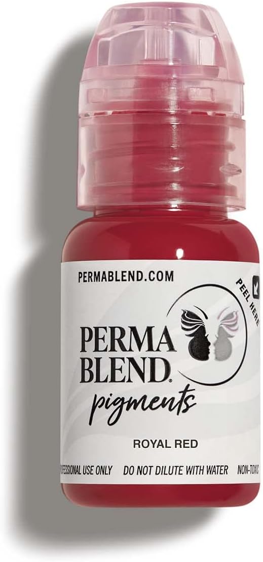 Perma Blend - Royal Red - Red Tattoo Ink for Permanent Makeup - Lip Blush Microblading Ink to Enhance Color - Lip Blushing & Tattoo Supplies - Vegan (0.5 oz)