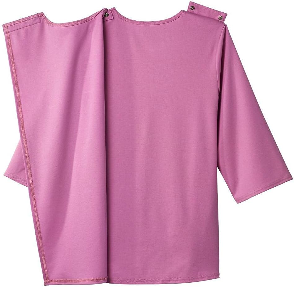 Women’s Open Back Adaptive Warm Winter Weight Top for Seniors - 3/4 Long Sleeve Scoop Shirt - Image 3