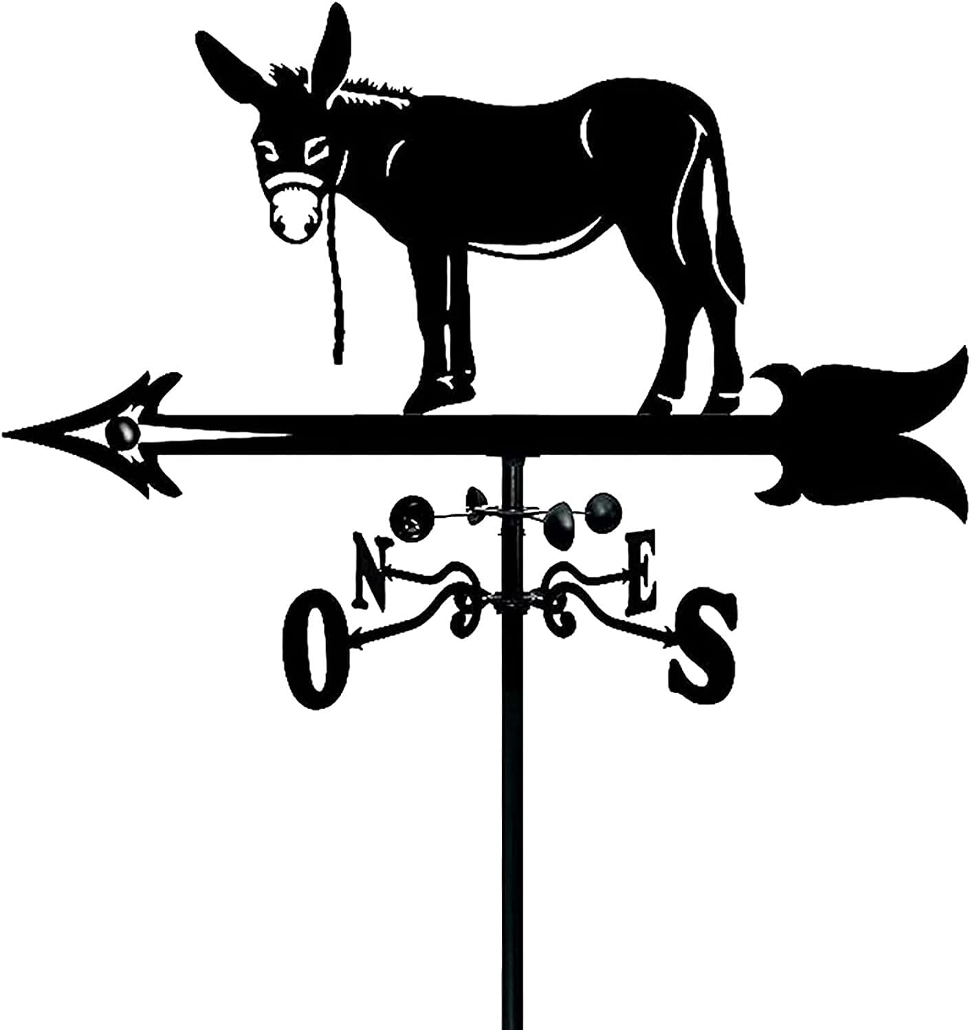 COAECJ Weathervane for Roof Metal Weathervane Retro Farm Scene Animal Weather Vane with Roof Mount Decorations Measurement Tools for Outdoor Yard Garden