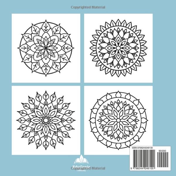 Flower Mandala Coloring Book: Relaxing Flower Mandala Coloring Pages for Stress Relief, Mindfulness & a Beautiful Creative Gift for Adults and Teens image 3